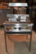 1 x BMF Freestanding Well Well Bain Marie With Overhead Warmer - Stainless Steel - 240v -