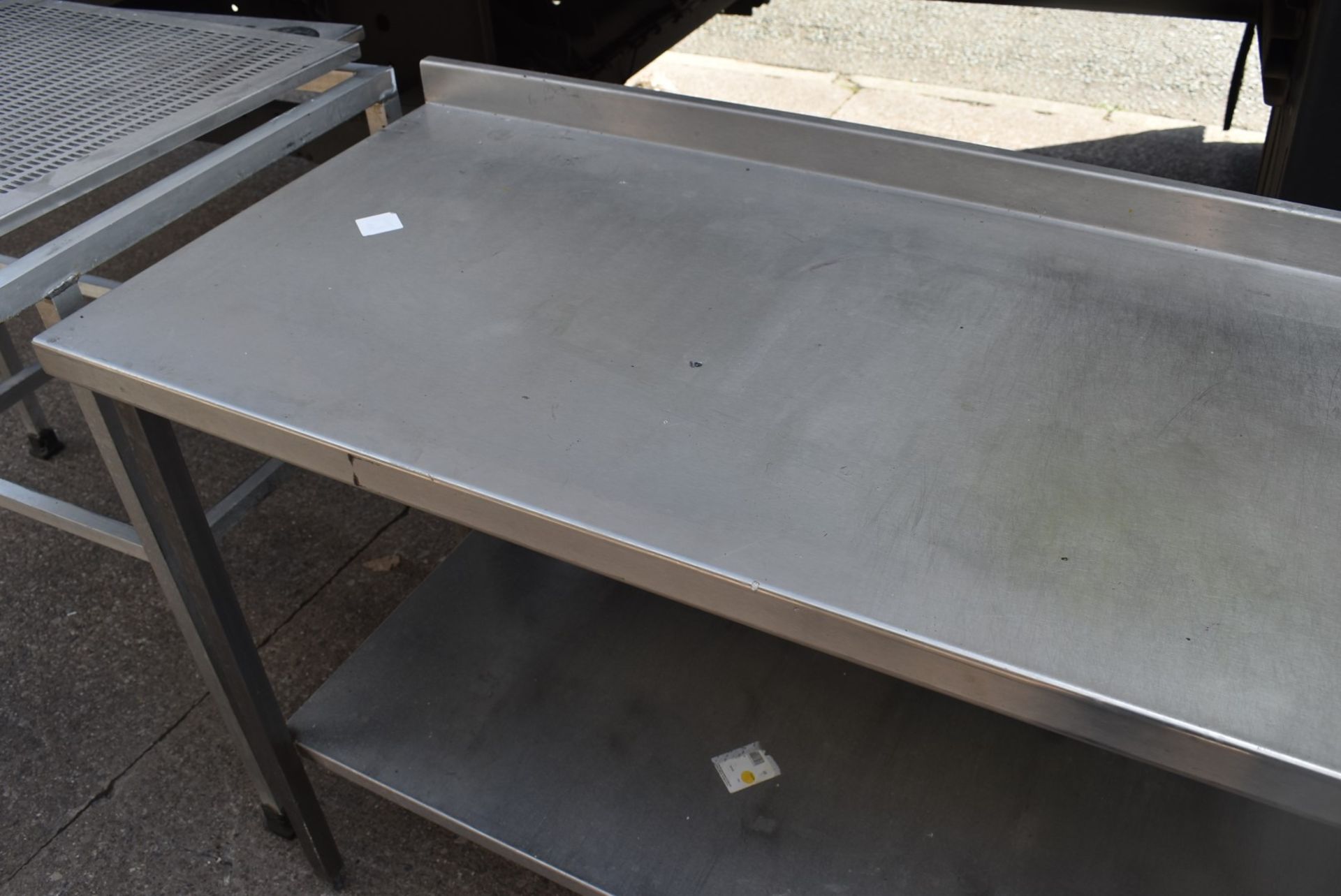 1 x Stainless Steel Prep Table With Upstand and Undershelf - Dimensions: H86 x W180 x D60 cms - Image 5 of 7