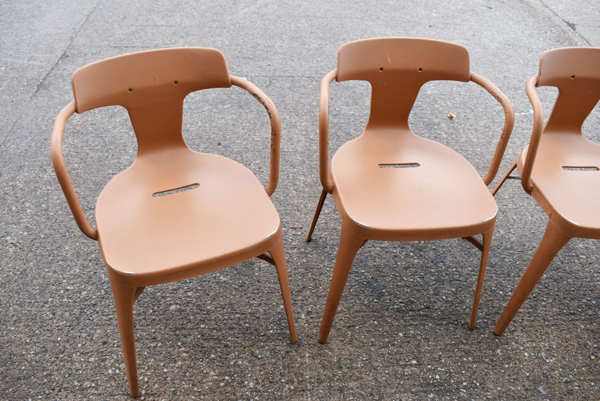 4 x Tolix Outdoor Bistro Stacking Armchairs Designed By Patrick Norguet - RRP £1,548 - Image 8 of 16