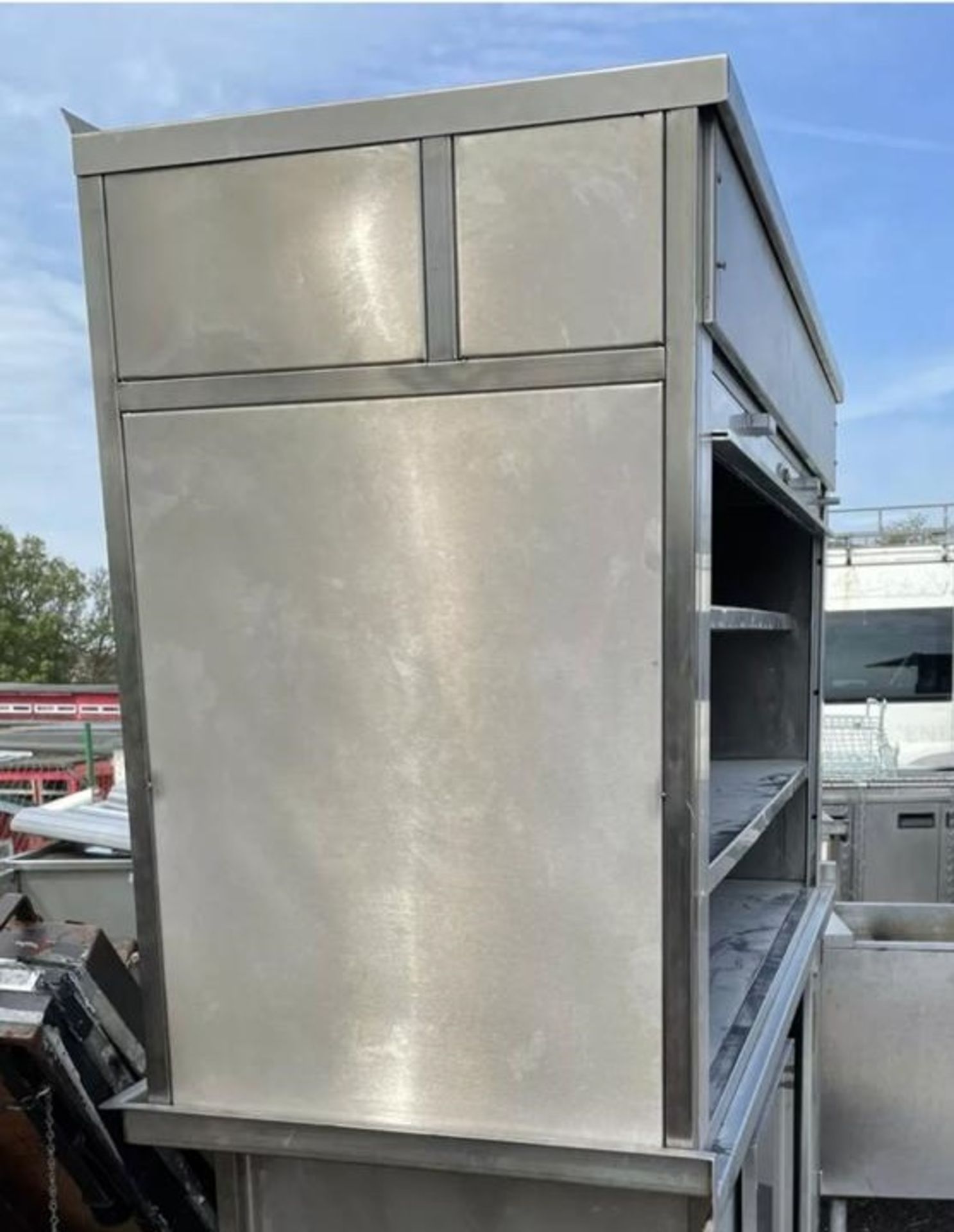 1 x Stainless Steel Storage Cabinet With Manual Roller Shutter Door - CL667 - Location: Brighton, - Image 2 of 2