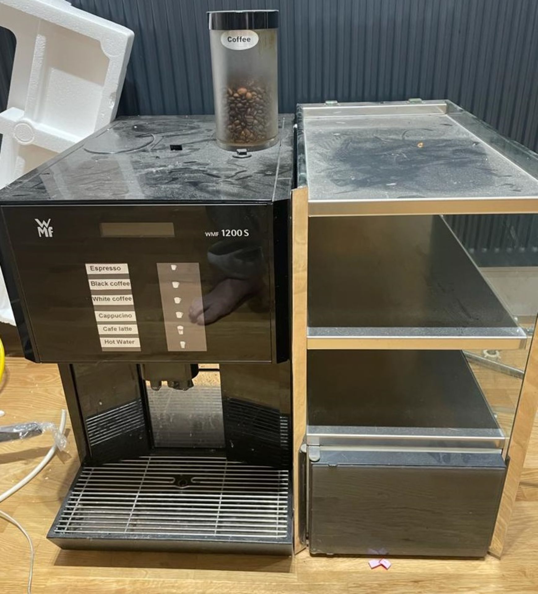 1 x WMF 1200S Commercial Bean to Cup Coffee Machine With Chiller and Cup Holder