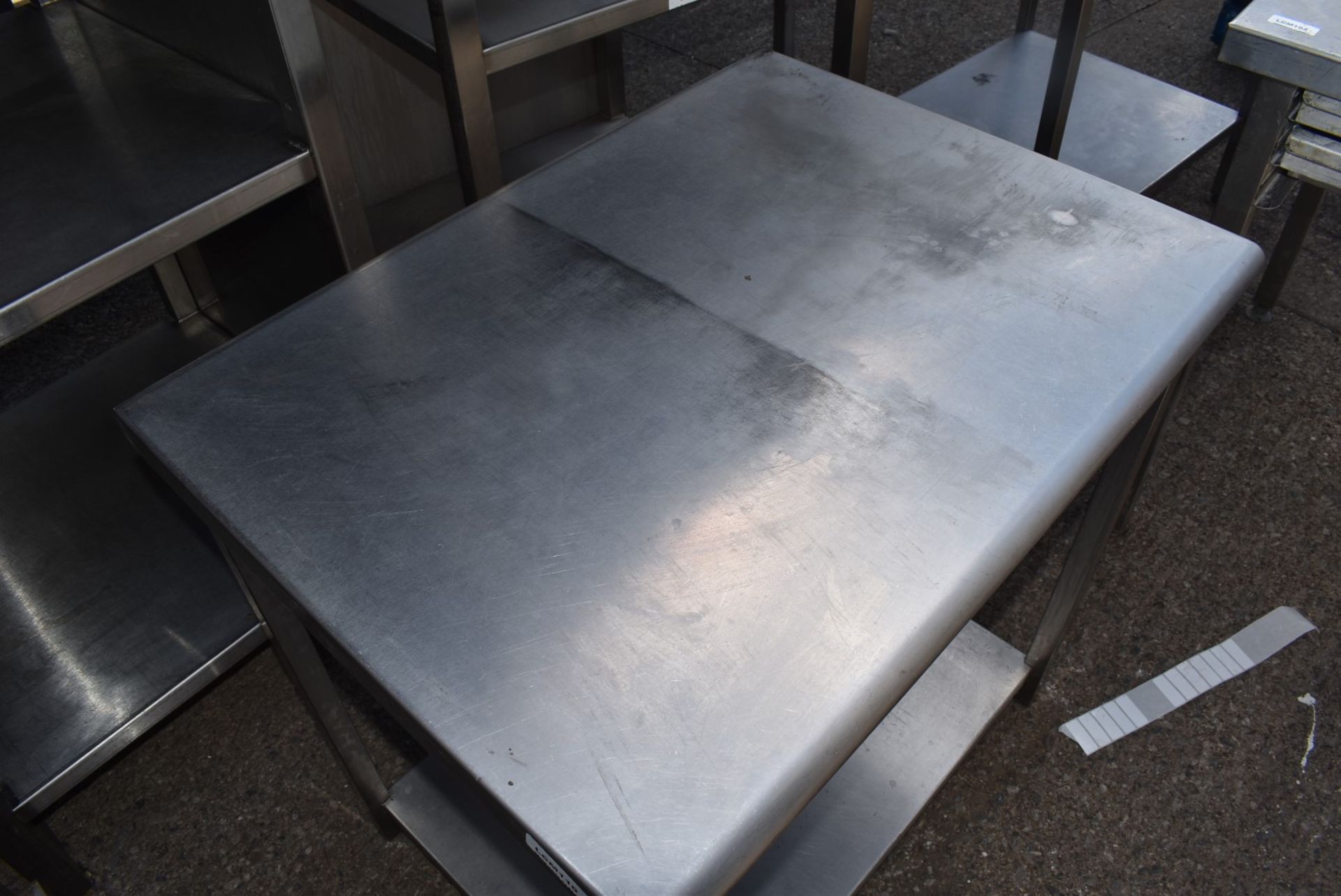 1 x Stainless Steel Prep Table With Undershelf - Dimensions: H77 x W80 x D60 cms - Recently - Image 4 of 5