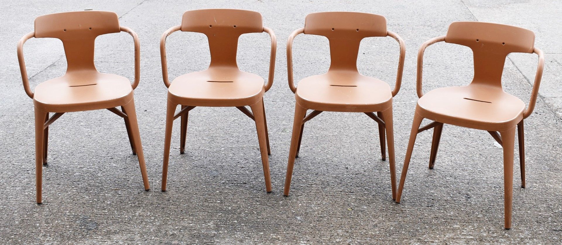 4 x Tolix Outdoor Bistro Stacking Armchairs Designed By Patrick Norguet - RRP £1,548 - Image 2 of 16