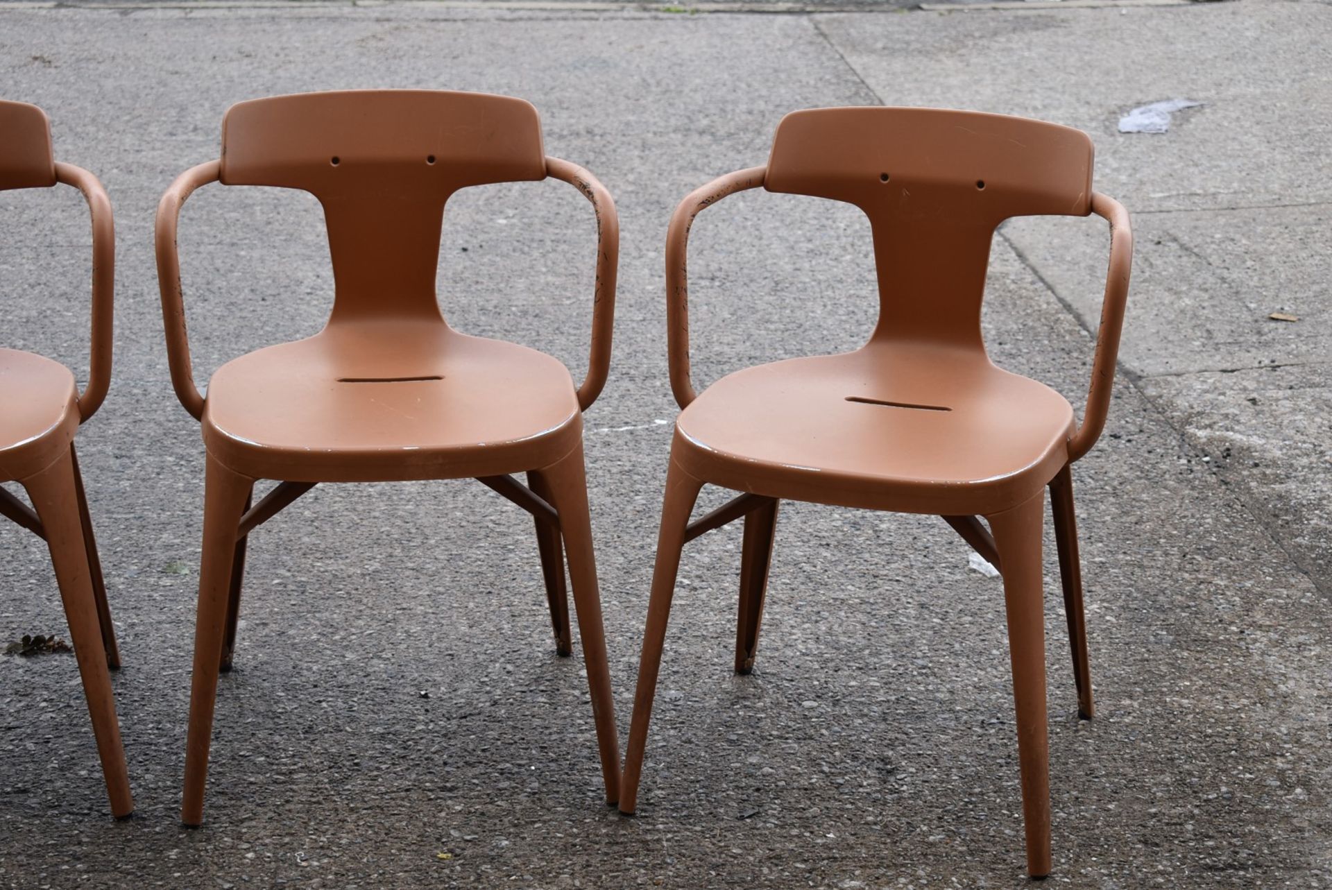 4 x Tolix Outdoor Bistro Stacking Armchairs Designed By Patrick Norguet - RRP £1,548 - Image 7 of 16