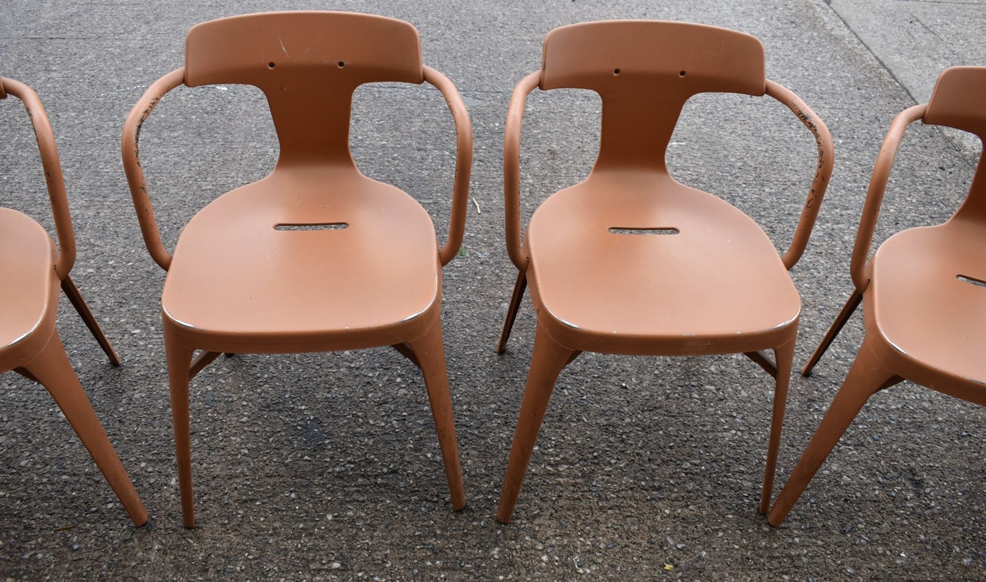 4 x Tolix Outdoor Bistro Stacking Armchairs Designed By Patrick Norguet - RRP £1,548 - Image 9 of 16