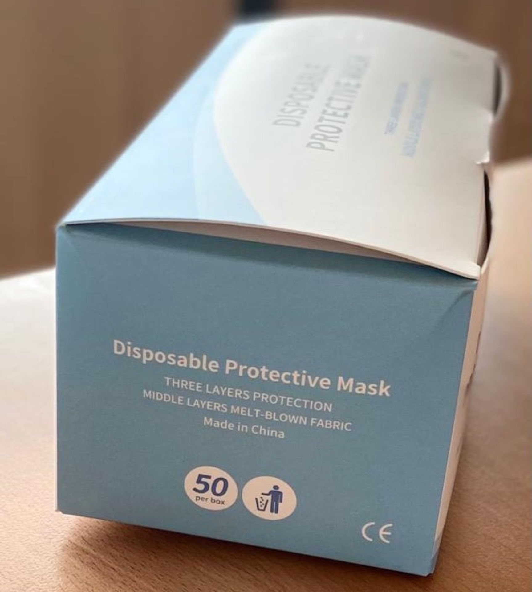 2,000 x Disposable Protective Face Masks - Brand New Boxed Stock - Three Layers of Protection With - Image 3 of 5