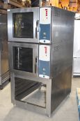 1 x Mono BX Bake Off Double Convection Steam Oven With Stainless Steel Exterior and Stand - Recently