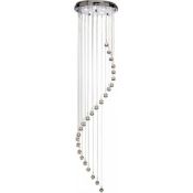 1 x Searchlight Spiral Chrome 5 Light Ceiling Light With Crystal Balls - Product Code: 5742CC -