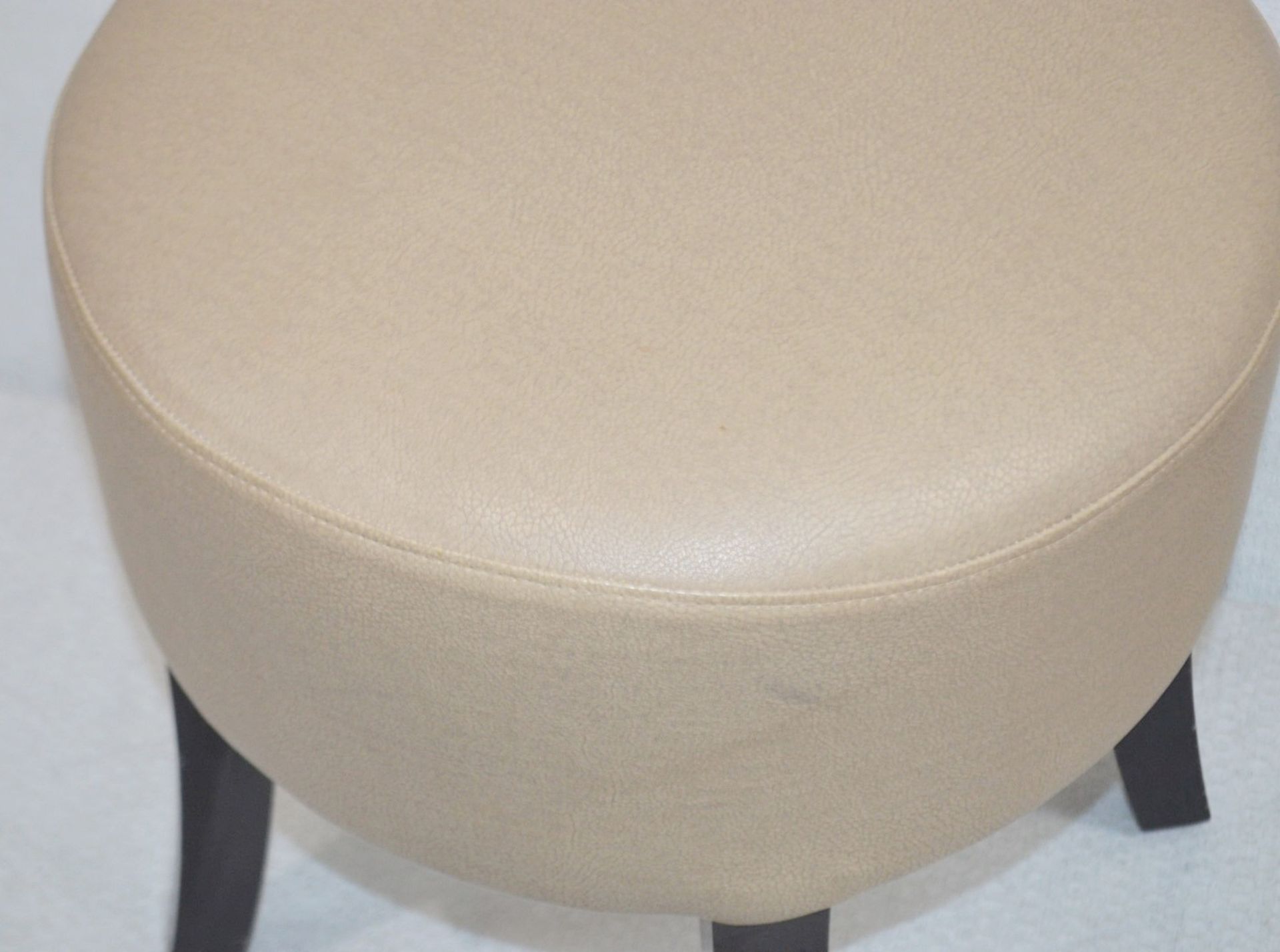 3 x Treatment Stools, All Upholstered In A Premium Mocha Coloured Faux Leather - Dimensions: - Image 4 of 5