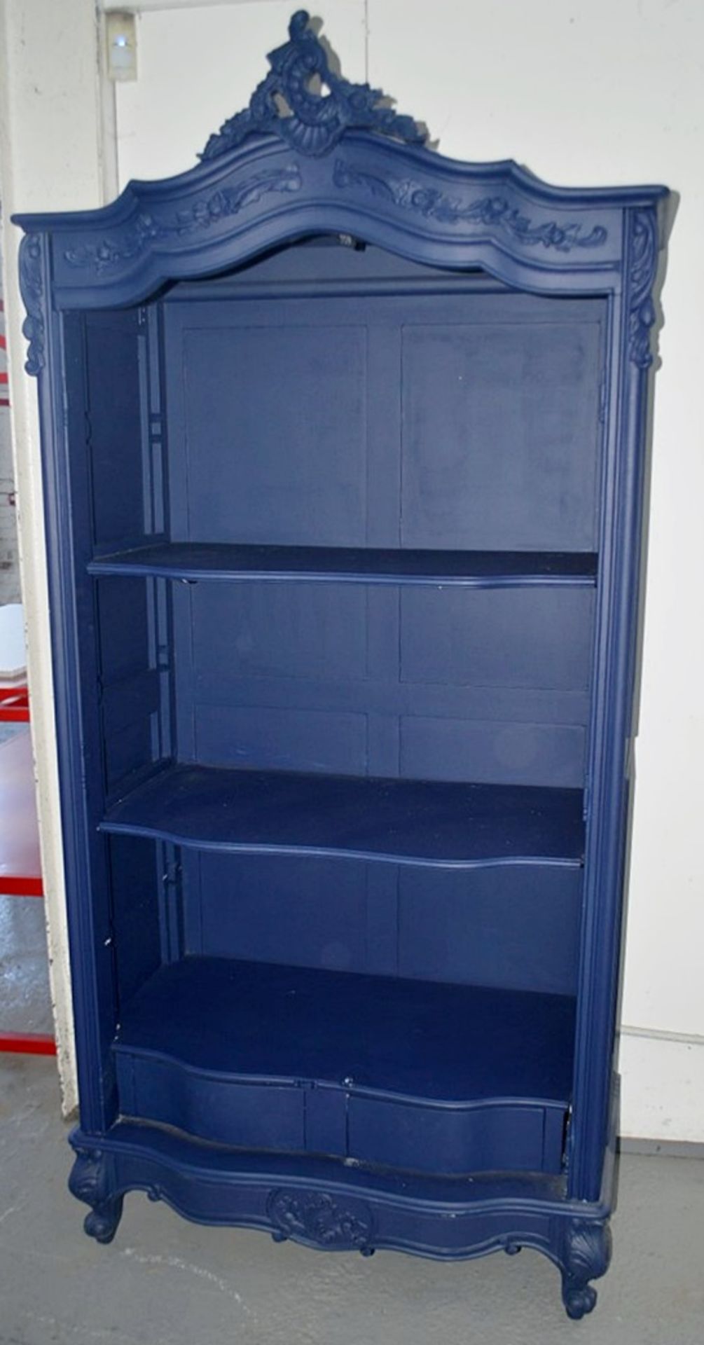 1 x Armoire 2.2-Metres Tall Display Cupboard With Bespoke Deep Blue Paintwork