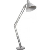 1 x Searchlight Goliath Hobby Floor Lamp in White - Fully Adjustable With Weighted Base - Product