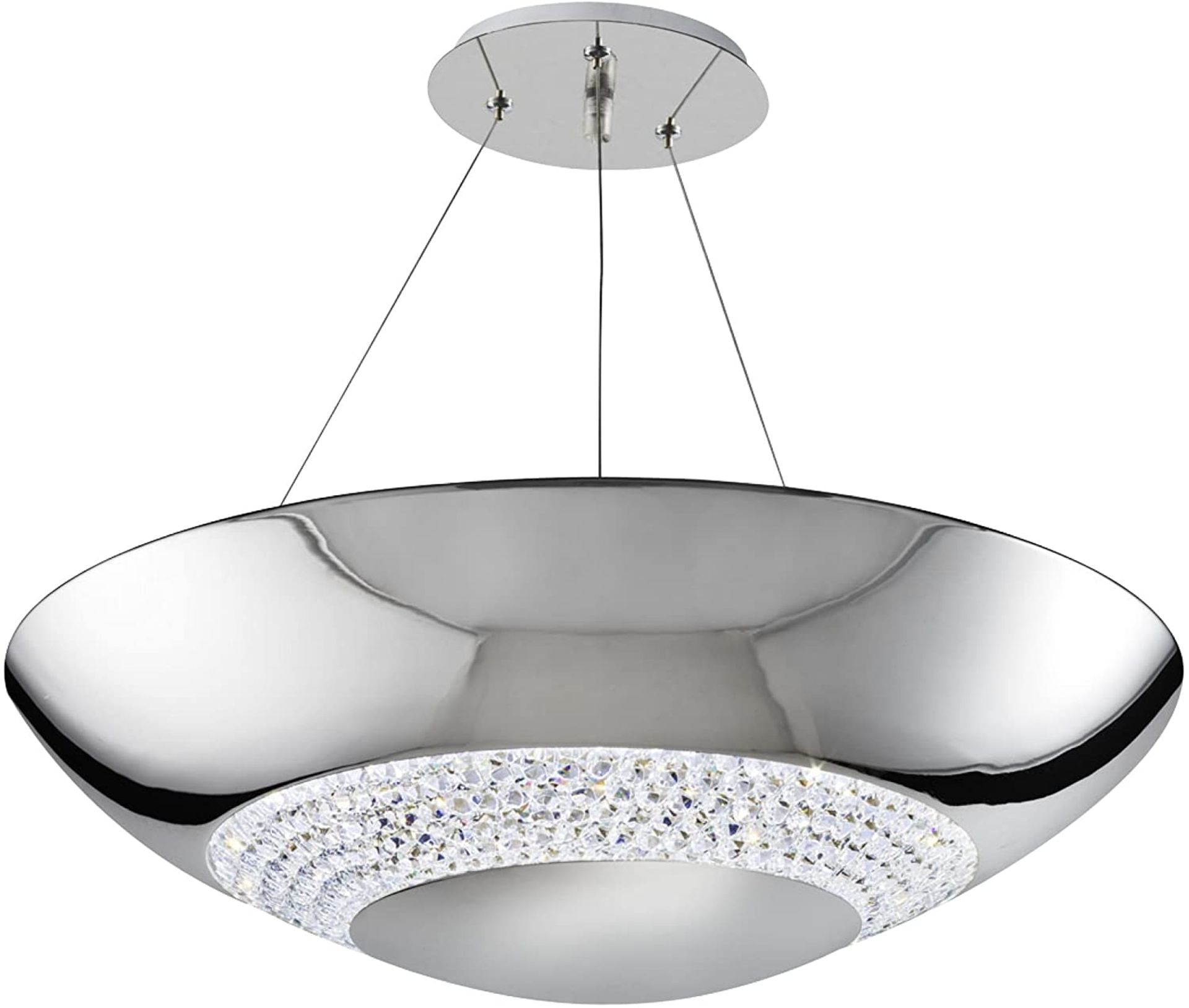 1 x Searchlight Halo 8 Light LED Pendant in Chrome - Product Code: 3448-8CC - RRP £299 - Unused