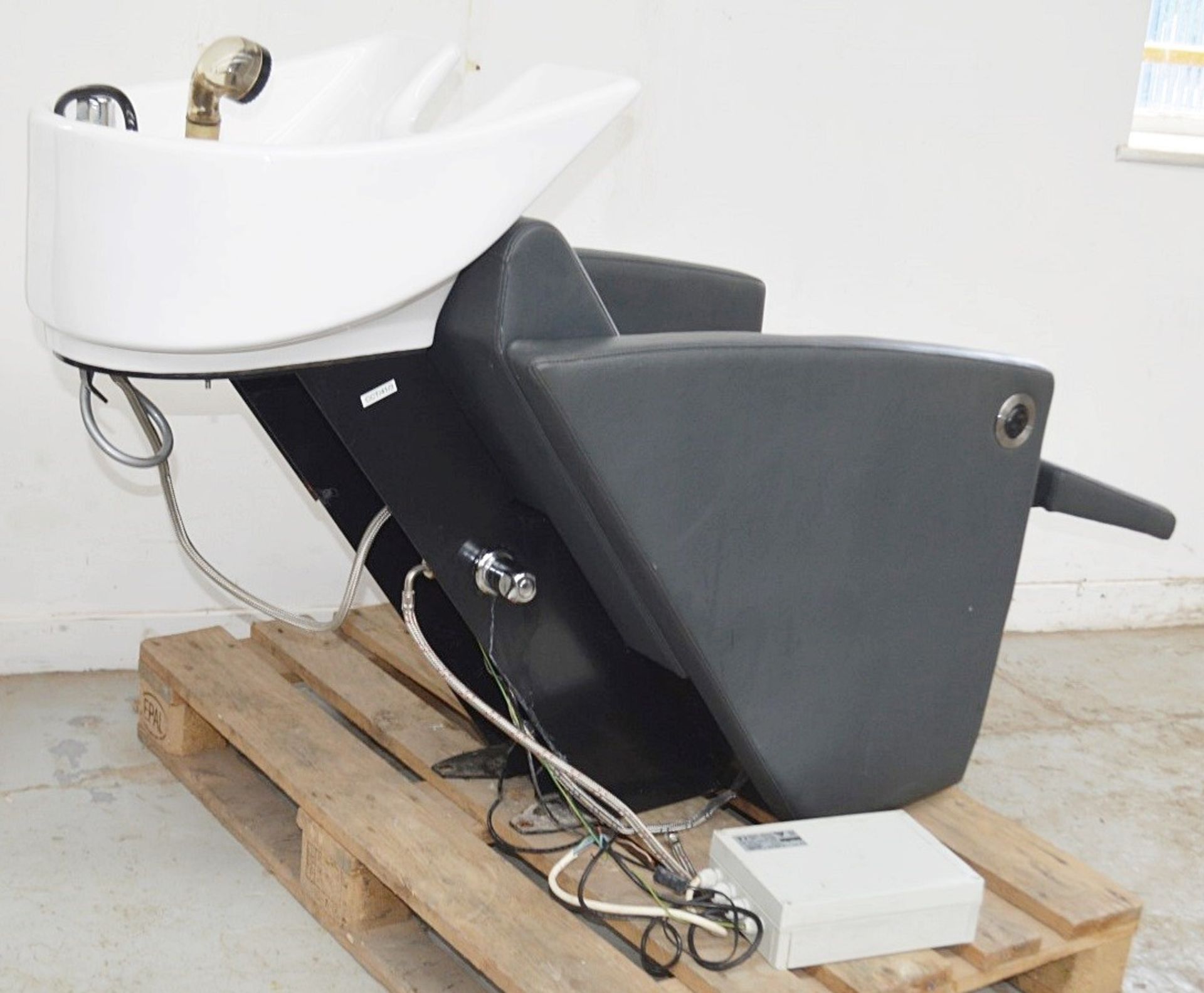 1 x Professional Reclining Hair Washing Chair With Basin Shower And Foot Rest - Image 15 of 19