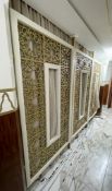 A Set Of 3 x Moroccan-style Room Divider Screen Panels With 2 x Posts - Ref: HMS108 - CL668 -