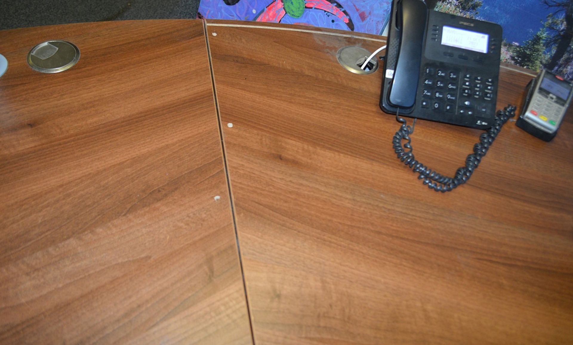 1 x Curved 3-Metre Wide Executive Reception Desk - Recently Removed From A Working Office - Image 8 of 12