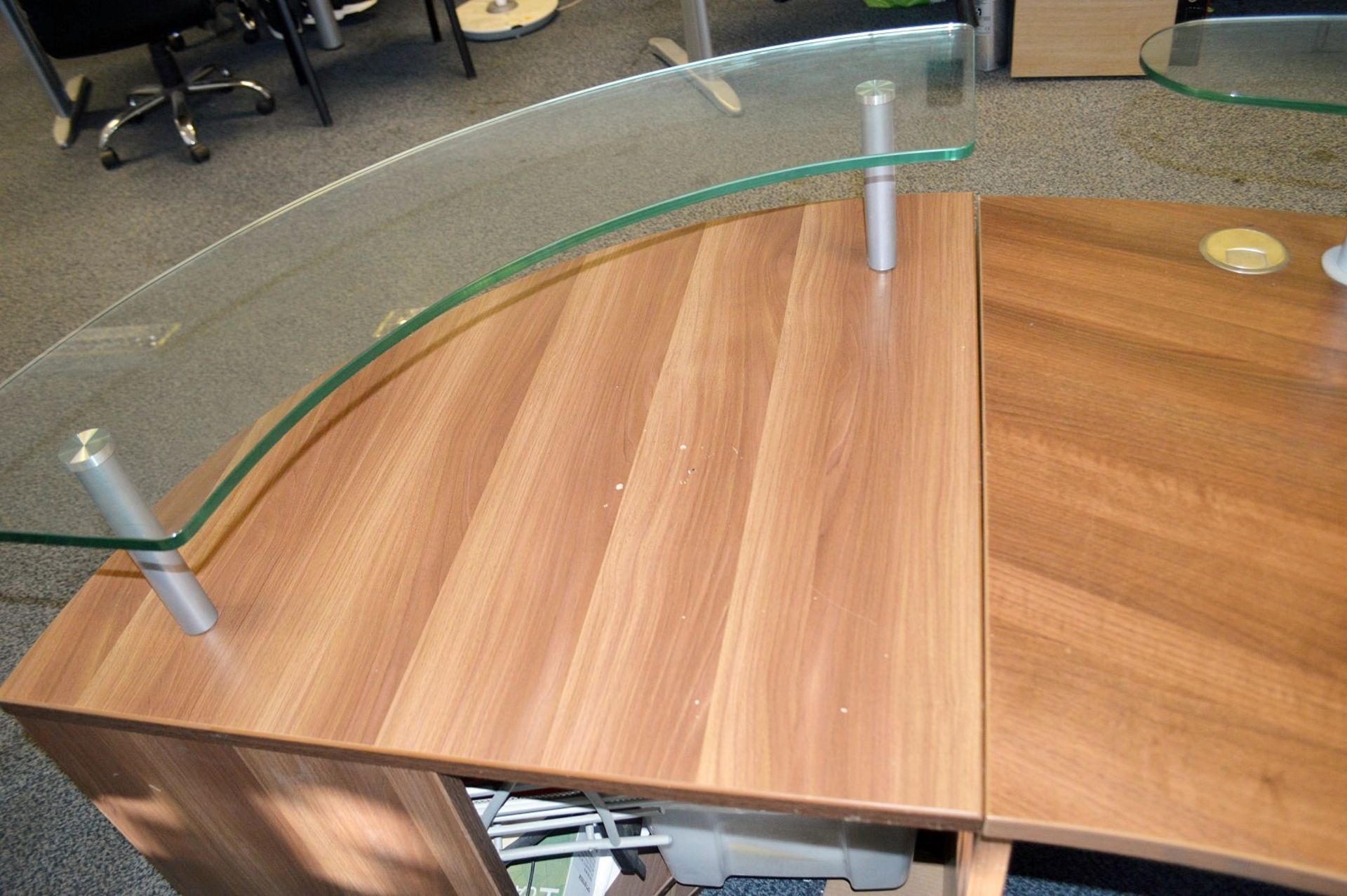 1 x Curved 3-Metre Wide Executive Reception Desk - Recently Removed From A Working Office - Image 7 of 12