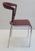 9 x Stylish Stackable Chairs In Burgundy - Dimensions: H78 x W55 x D50cm / Seat 46cm - Ref: MHB107 -