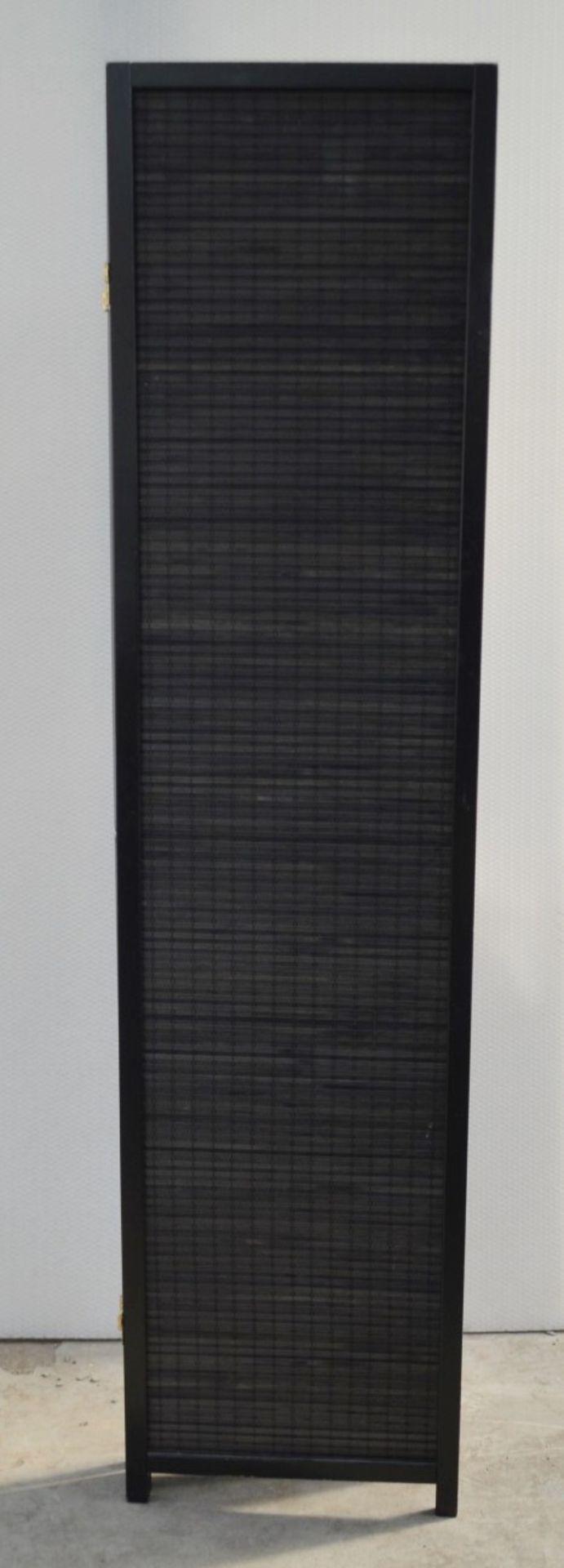 1 x 4-Panel Dressing Screen In Black - Dimensions: Height 180 x Max.Width 180cm - Ref: MHB117 - - Image 3 of 3
