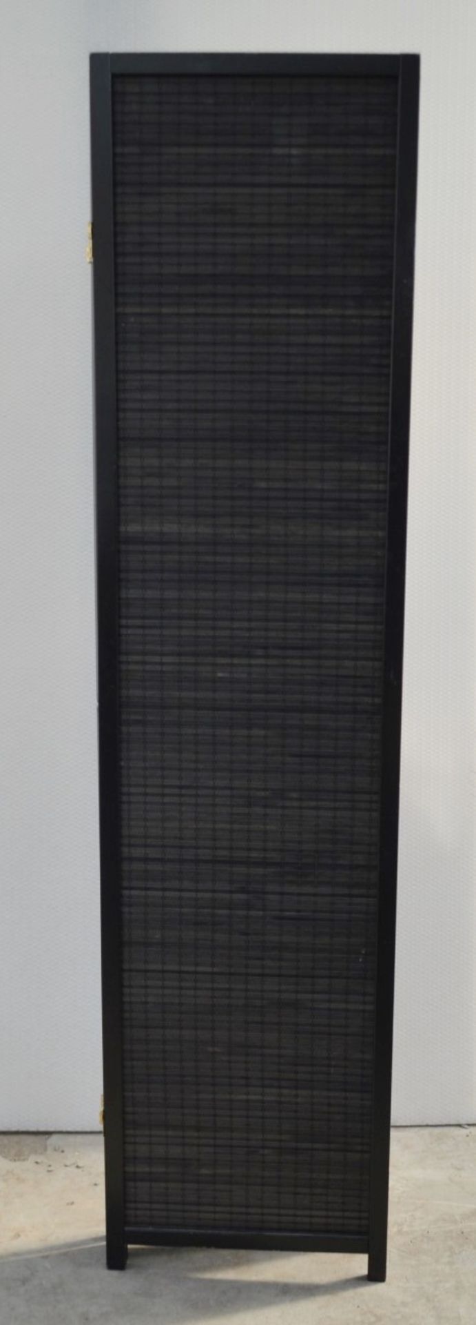 1 x 4-Panel Dressing Screen In Black - Dimensions: Height 180 x Max.Width 180cm - Ref: MHB116 - - Image 2 of 4