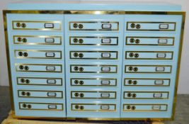 1 x Large Bank Safety Deposit Box-style Display Plinth With False Drawer Fronts