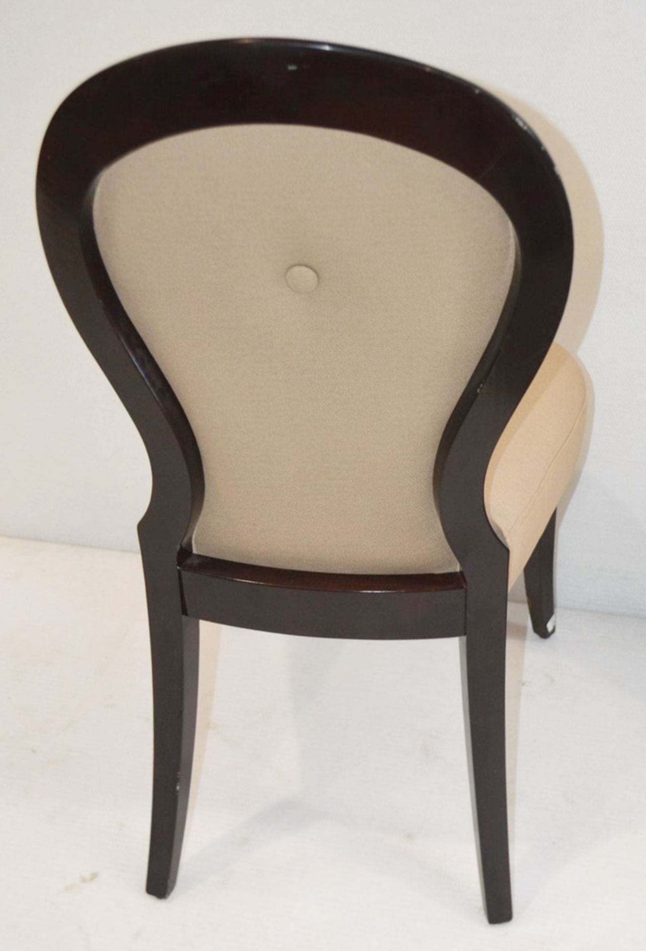1 x Cushion Backed Chair With Curved Legs - Dimensions: H100 x W49 x D50cm / Seat 48cm - Ref: HMS127 - Image 4 of 4