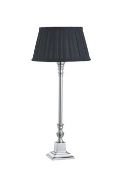 1 x Searchlight Elegant Table Lamp With Chrome and Black Pleated Shade - Product Code: 8173CC -