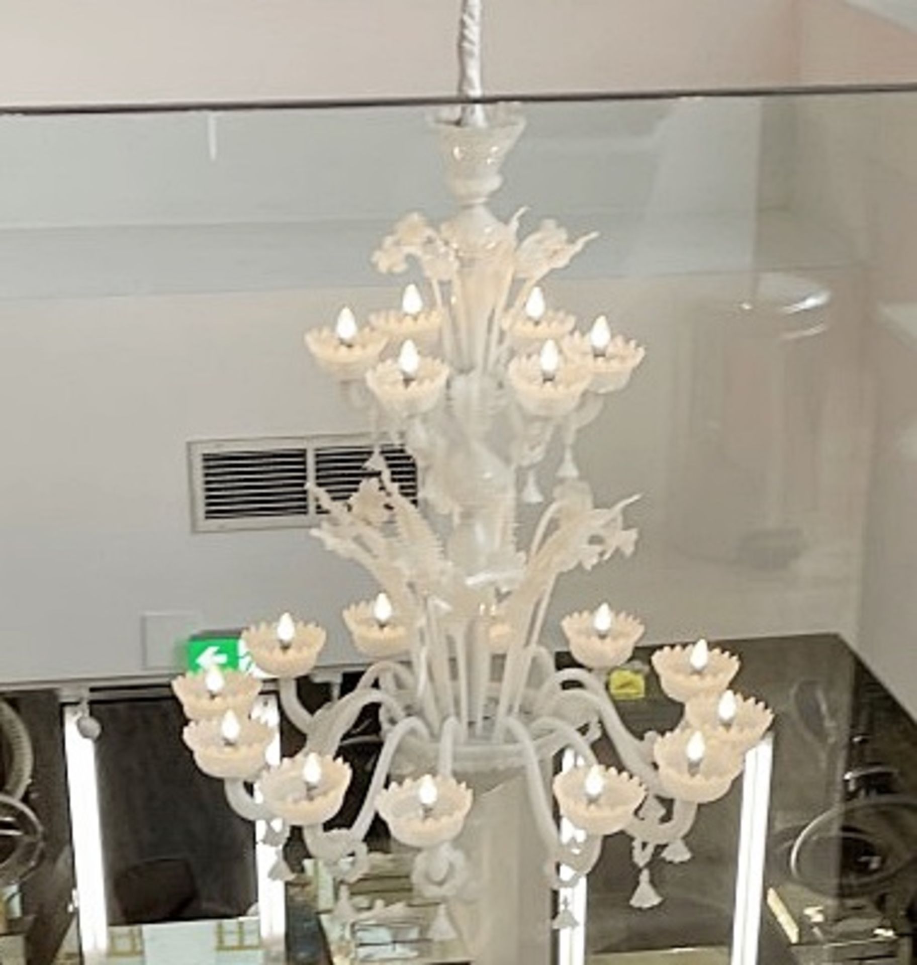 1 x Huge 1.8 Metre Tall Handcrafted 18-Arm Opal Glass Chandelier - Stunning Item - Ref: MHB137 - - Image 7 of 12