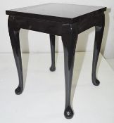 6 x Small Wooden Plant Stands In A Black High Gloss Finish - Dimensions: H40 x W31 x D31cm - Ex-