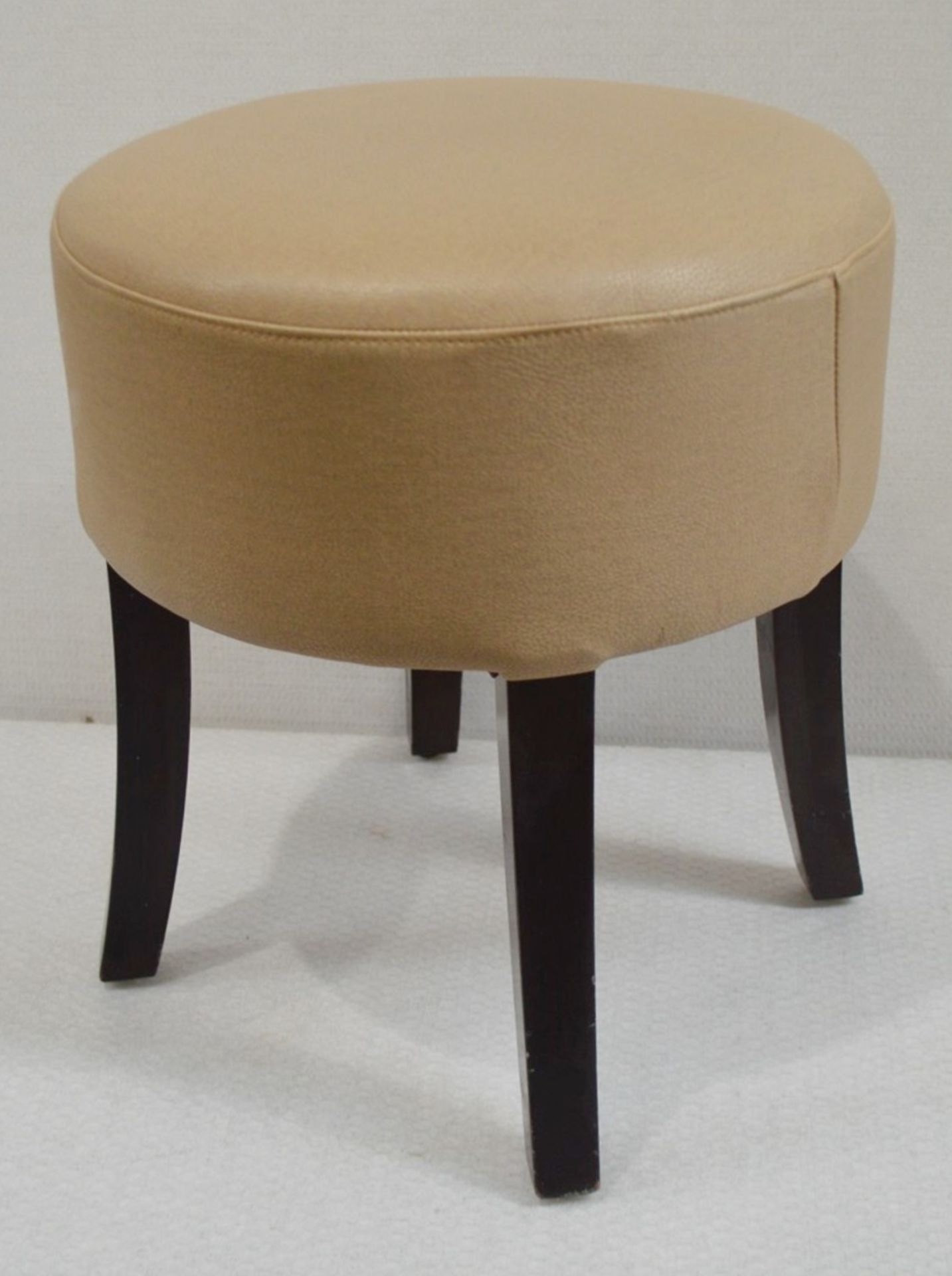 3 x Treatment Stools, All Upholstered In A Premium Mocha Coloured Faux Leather - Dimensions: - Image 3 of 5