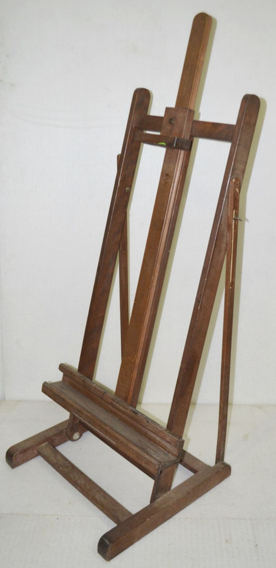 1 x Vintage Wooden Easel Display Prop - Dimensions (as pictured): H147 x W58 x D50cm - Ex-Showroom