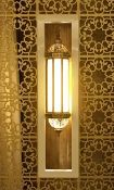 1 x Moroccan-style Brass Pendant Light Featuring Intricate Filigree Detailing - Dimensions: Height