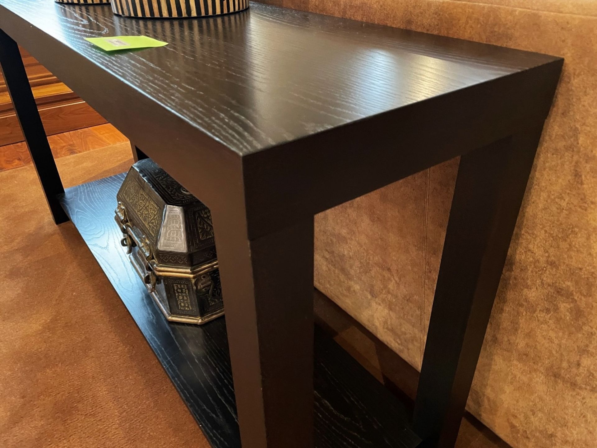 1 x Solid Wood Console Table In A Dark Wenge Stain - Dimensions: H78 x W150 x D40cm - Ref: SGV111 - - Image 6 of 8