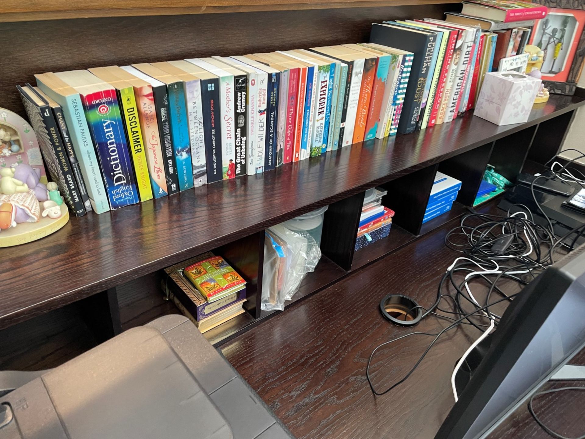 1 x Bespoke Fitted Solid Wood Office Suite With 5-Door Sideboard Storage And Semicircular Desk - Image 7 of 22