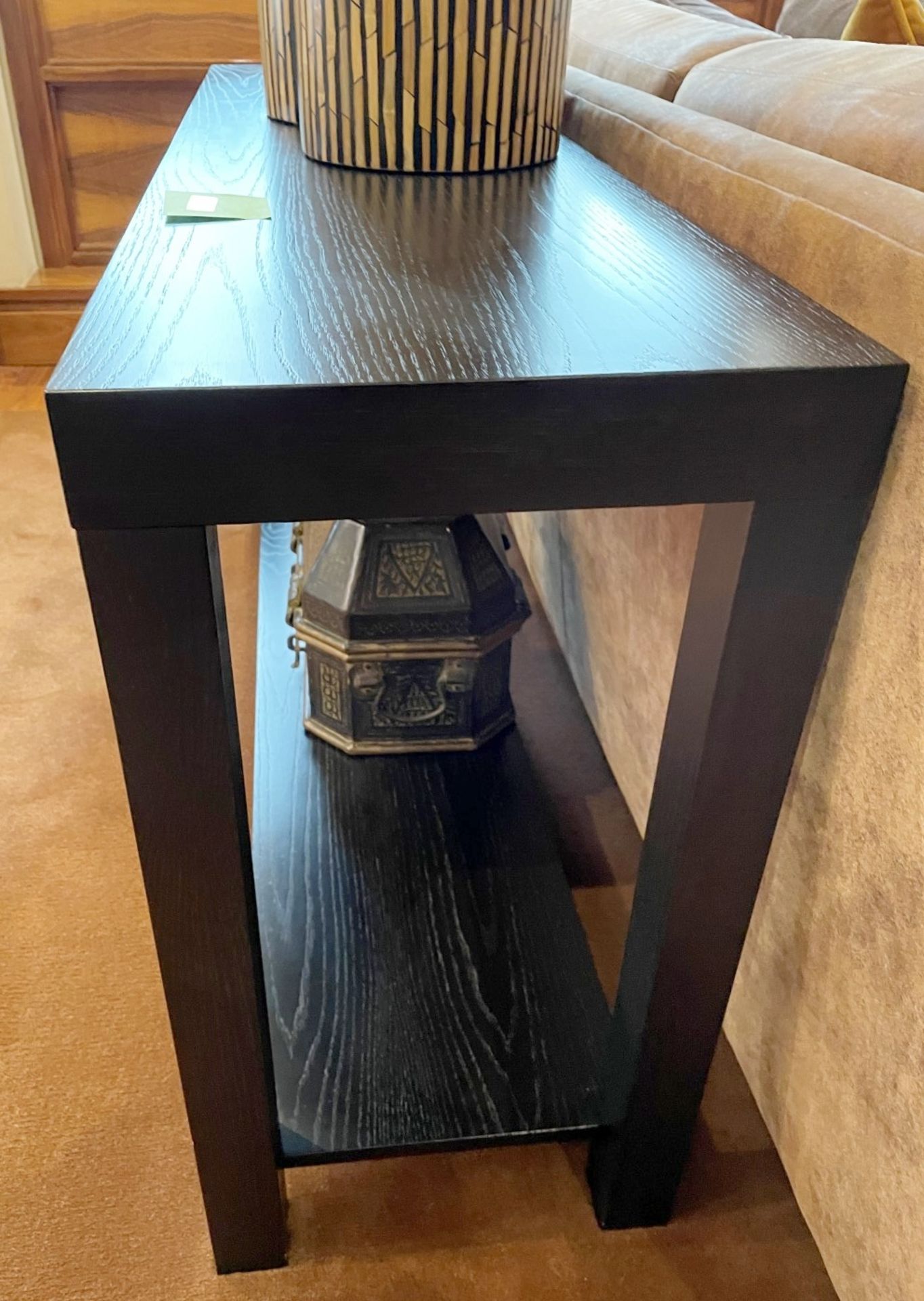 1 x Solid Wood Console Table In A Dark Wenge Stain - Dimensions: H78 x W150 x D40cm - Ref: SGV111 - - Image 4 of 8