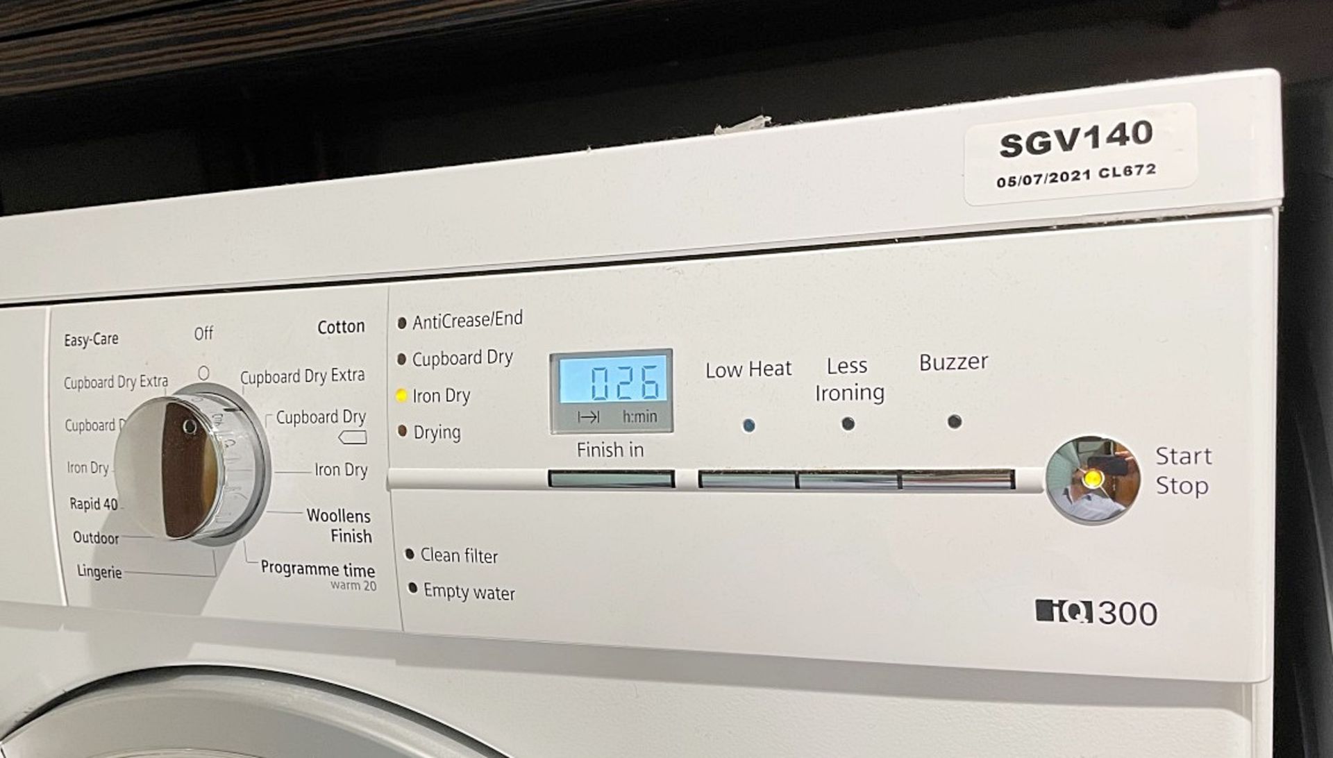 1 x Siemens IQ-300 8Kg Washing Machine With 1400 rpm - White - C Rated - Dimensions: H84.8 x W59.8 x - Image 3 of 3