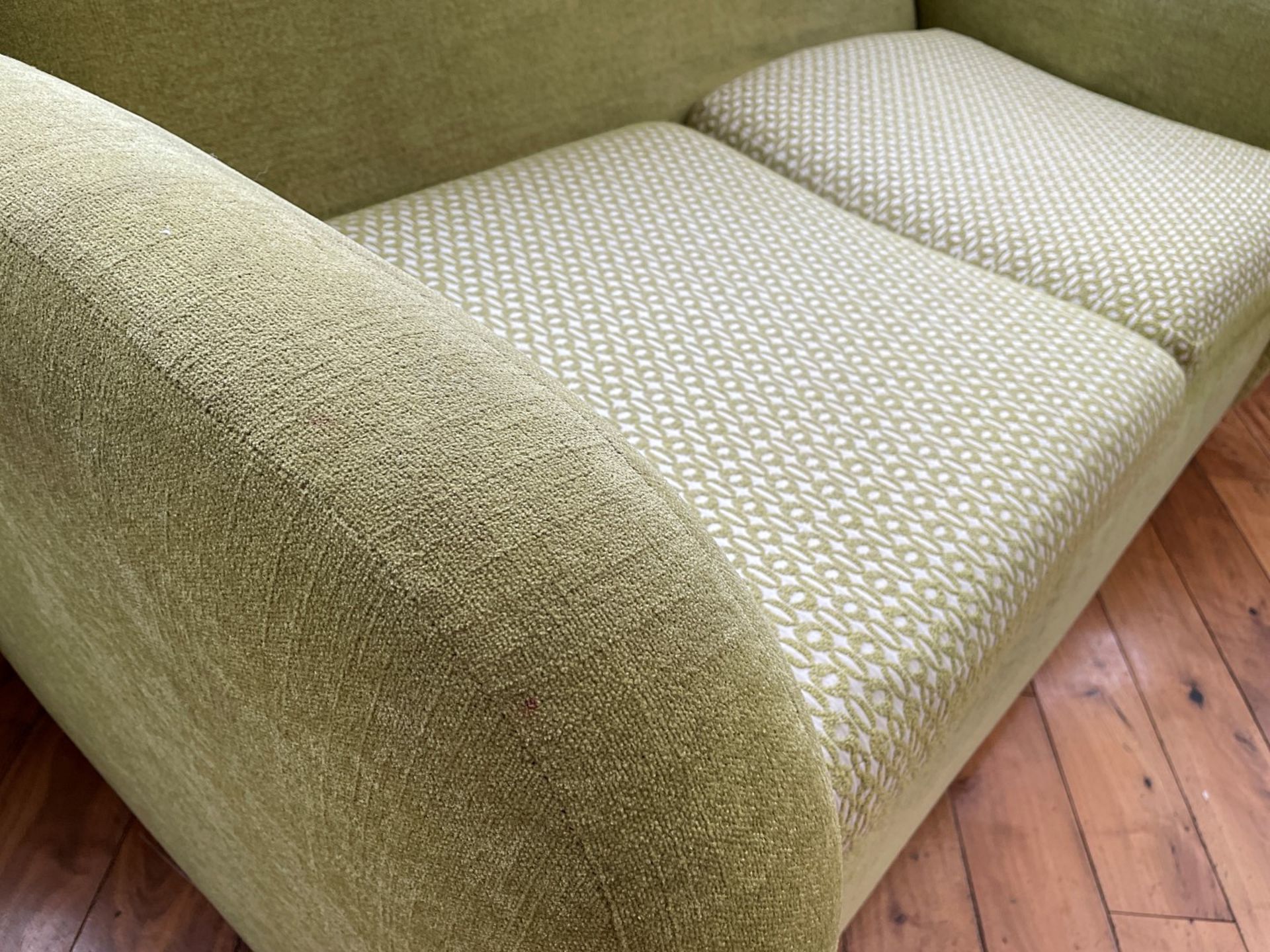 1 x Richly Upholstered 2-Seater Sofa In A Pale Green Chenille - NO VAT ON THE HAMMER - Image 3 of 11