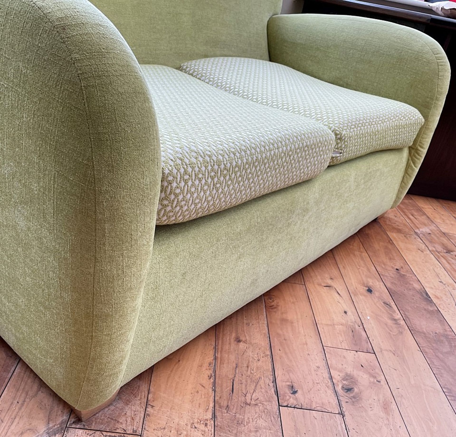 1 x Richly Upholstered 2-Seater Sofa In A Pale Green Chenille - NO VAT ON THE HAMMER - Image 6 of 11