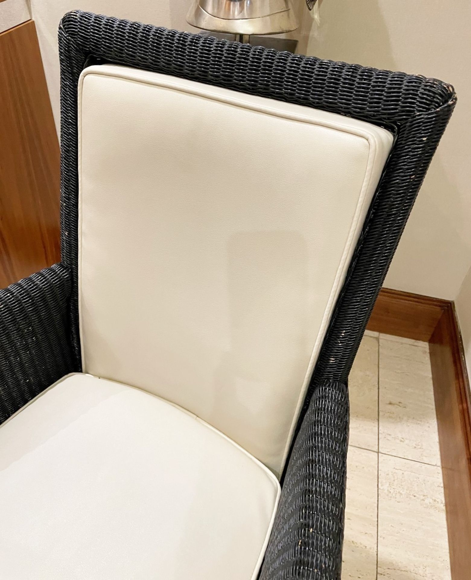 8 x Genuine LLOYD LOOM British Handmade Woven Dining Chairs With Upholstered Back And Seats - - Image 7 of 14
