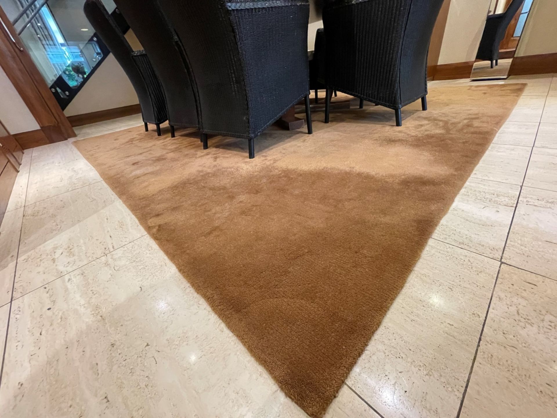 1 x Large Premium Carpet In Light Brown - Dimensions: 340cm / 300cm - Ref: SGV132-GF/BDR - CL672 - - Image 2 of 6
