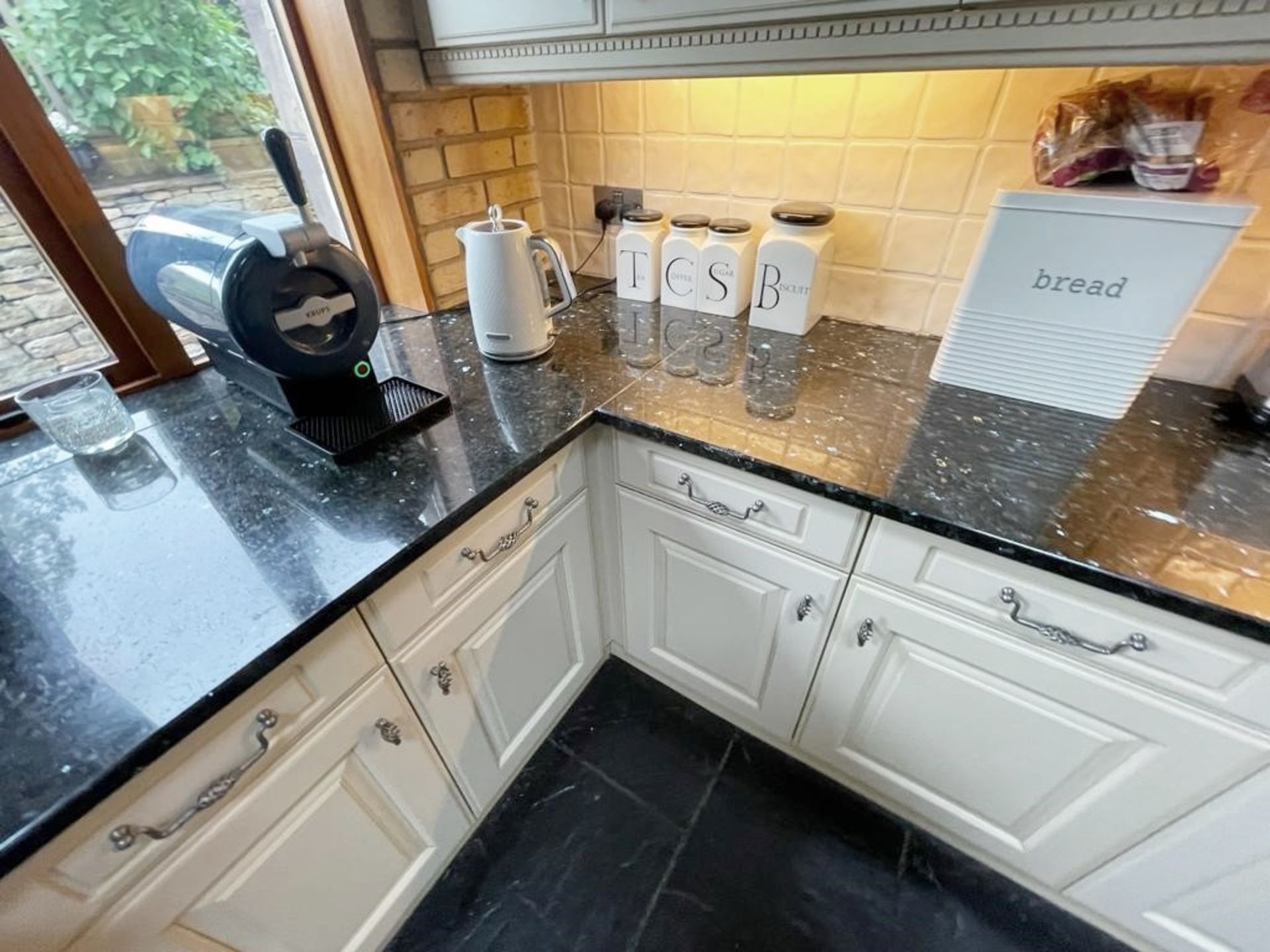 1 x Solid Wood Hand Painted Fitted Kitchen With Contemporary Island and Granite Worktops - NO VAT ON - Image 77 of 83