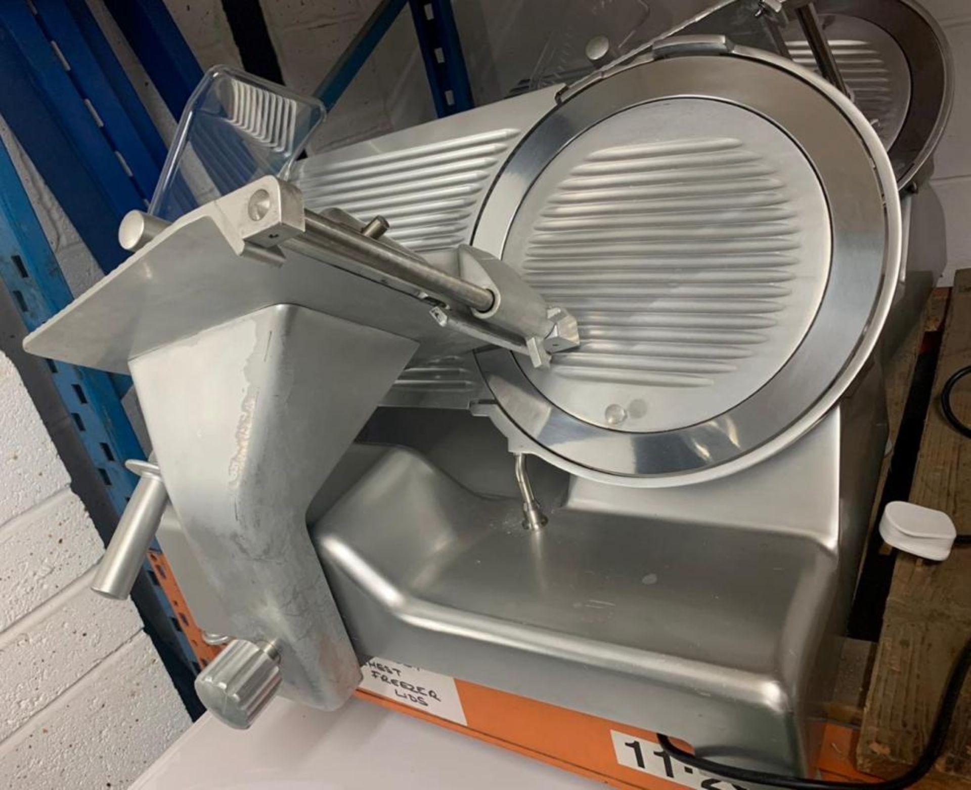 1 x Sure SSG350MTN Gravity Feed Professional Meat Slicer With 35cm Blade - Ex Marks & Spencers - 240 - Image 12 of 14