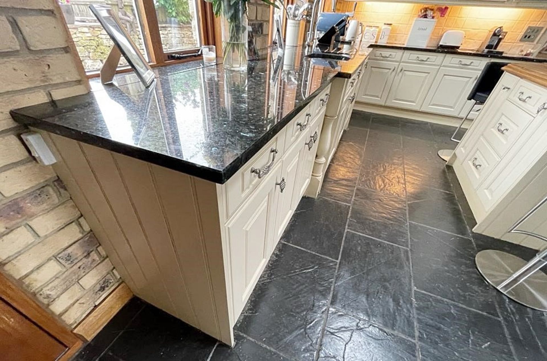 1 x Solid Wood Hand Painted Fitted Kitchen With Contemporary Island and Granite Worktops - NO VAT ON - Image 36 of 83