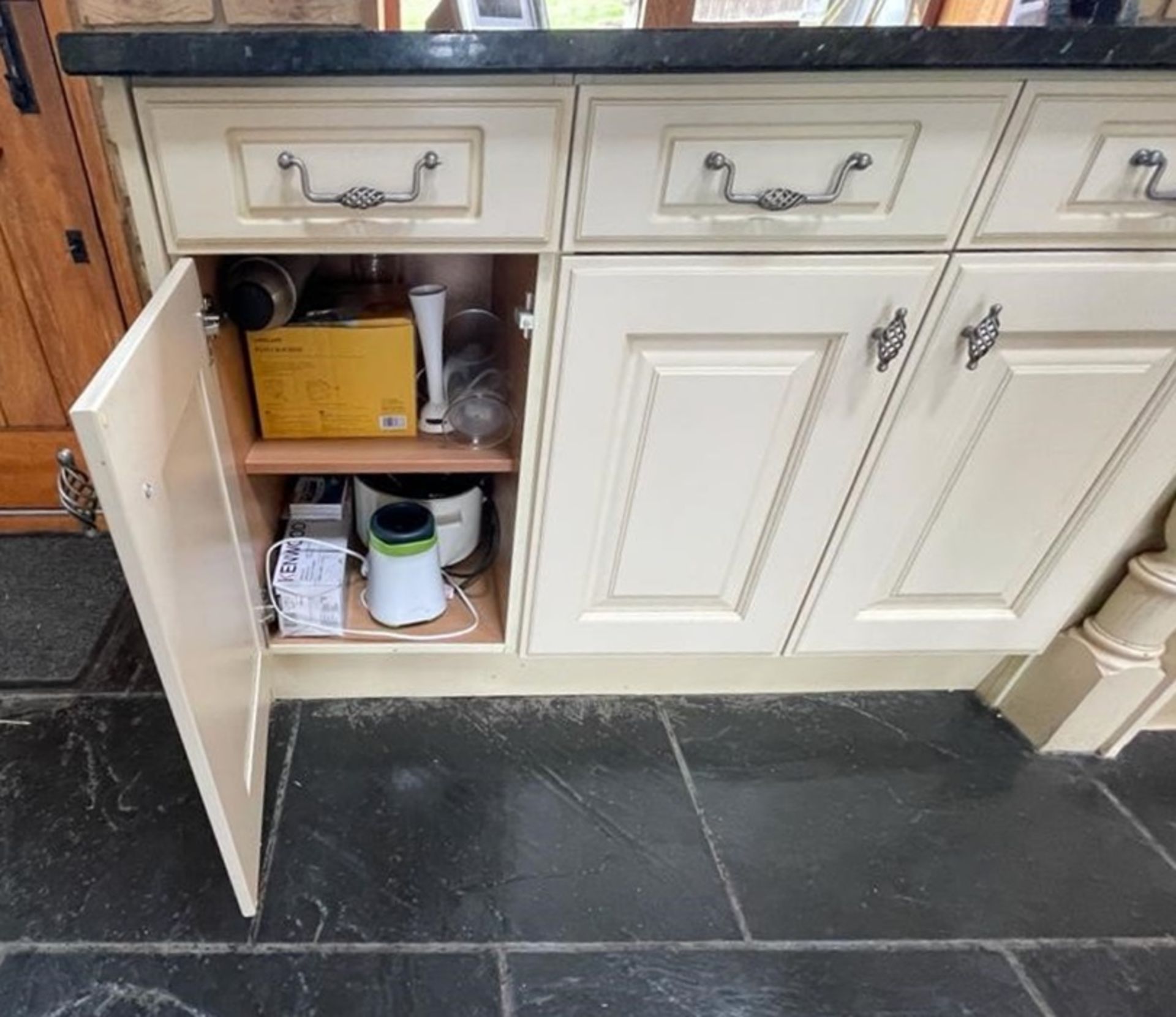 1 x Solid Wood Hand Painted Fitted Kitchen With Contemporary Island and Granite Worktops - NO VAT ON - Image 60 of 83