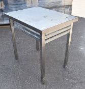 1 x Stainless Steel Bakers Prep Table With Drawers - Recently Removed From Major Supermarket Store -