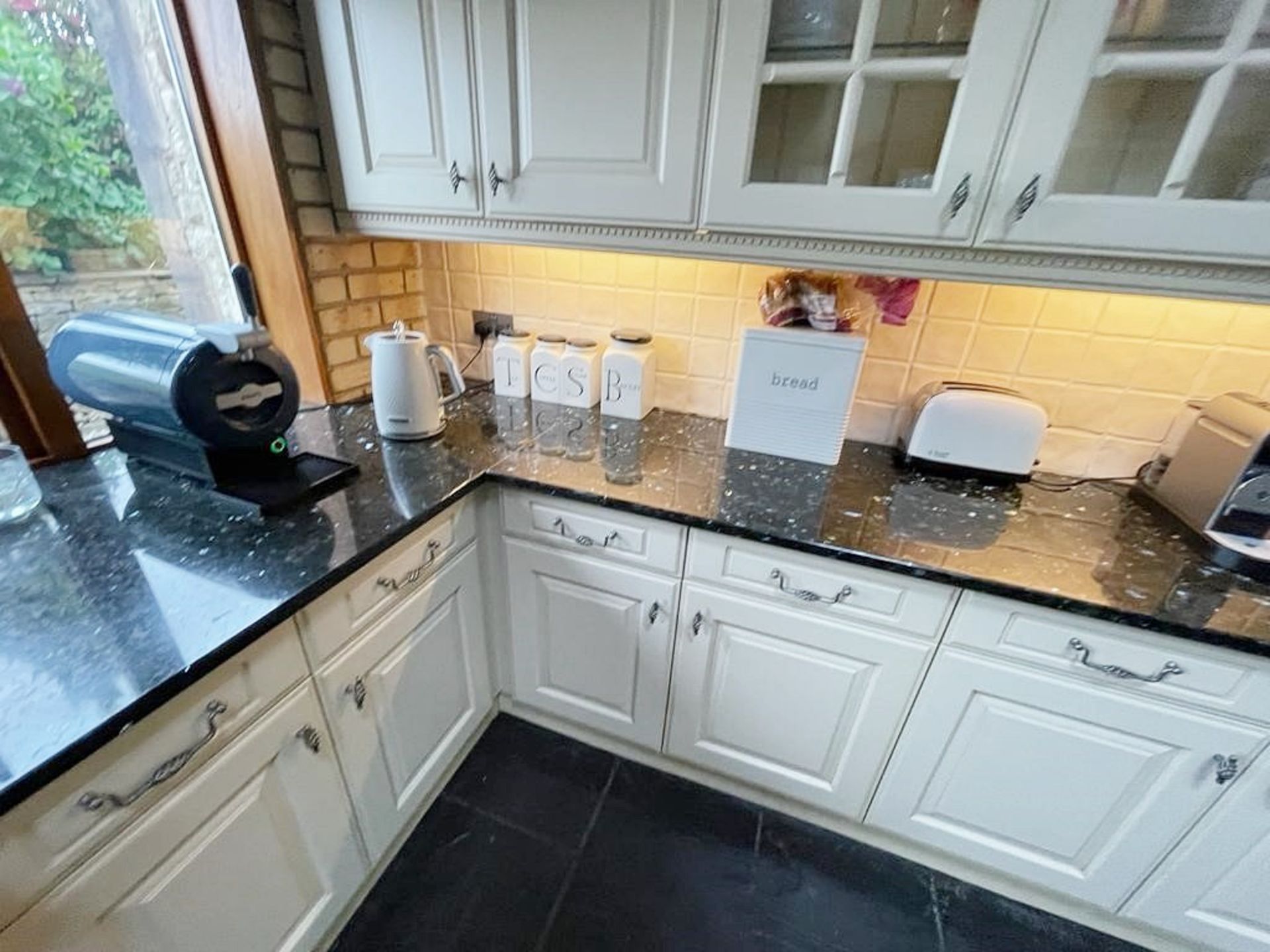 1 x Solid Wood Hand Painted Fitted Kitchen With Contemporary Island and Granite Worktops - NO VAT ON - Image 71 of 83