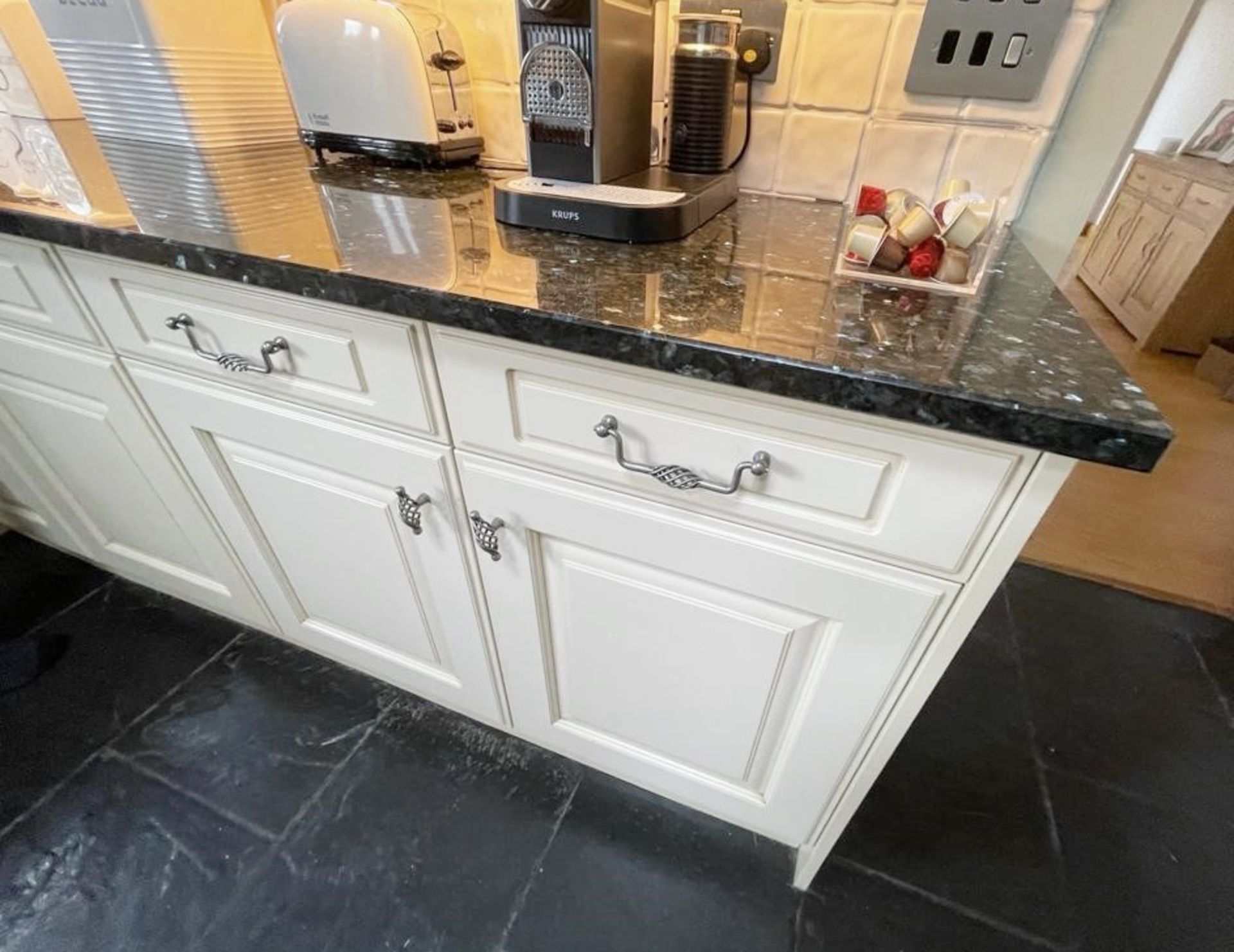 1 x Solid Wood Hand Painted Fitted Kitchen With Contemporary Island and Granite Worktops - NO VAT ON - Image 32 of 83