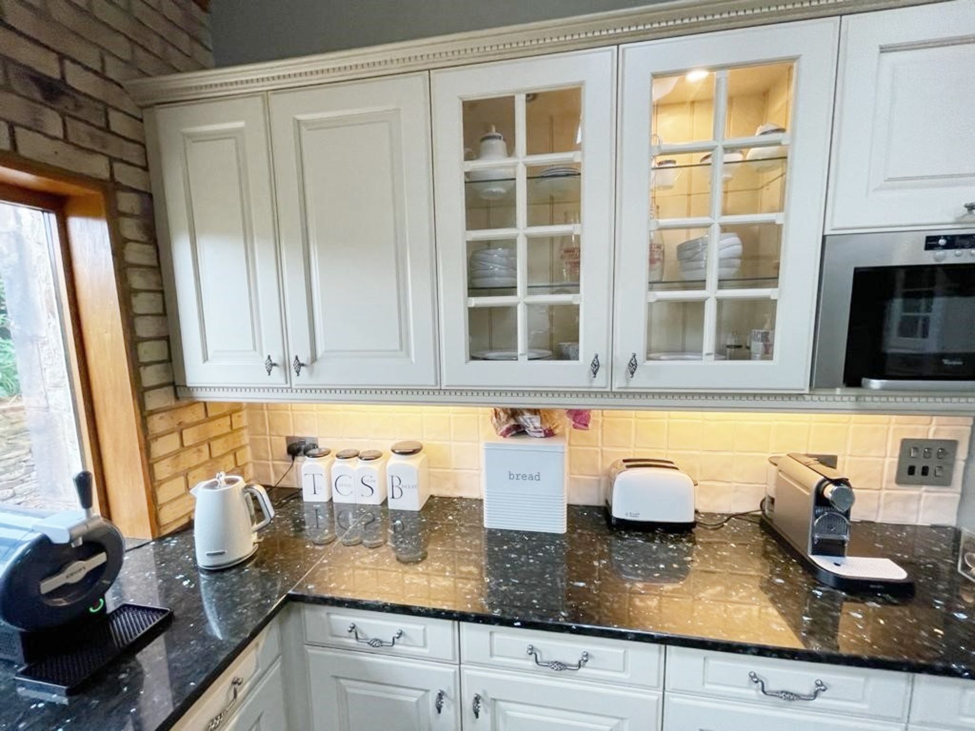 1 x Solid Wood Hand Painted Fitted Kitchen With Contemporary Island and Granite Worktops - NO VAT ON - Image 72 of 83