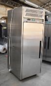 1 x Williams Jade Upright Single Door Refrigerator With Stainless Steel Exterior and Five Internal B