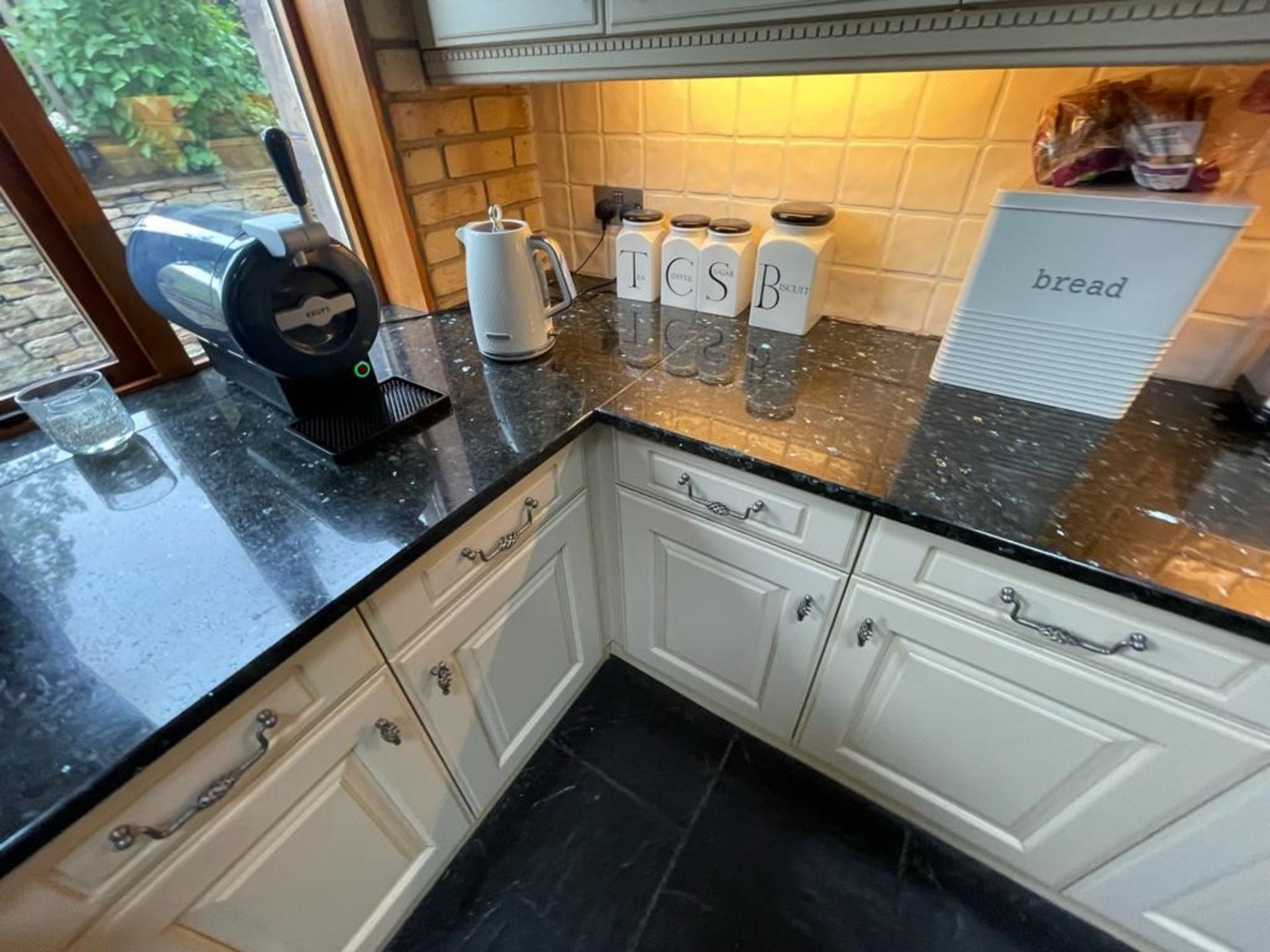 1 x Solid Wood Hand Painted Fitted Kitchen With Contemporary Island and Granite Worktops - NO VAT ON - Image 76 of 83