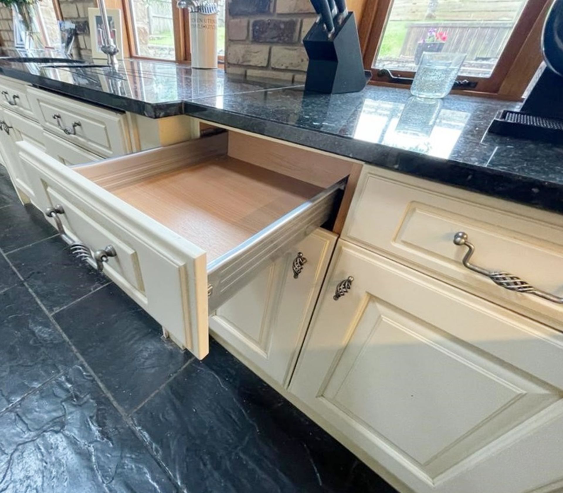 1 x Solid Wood Hand Painted Fitted Kitchen With Contemporary Island and Granite Worktops - NO VAT ON - Image 38 of 83